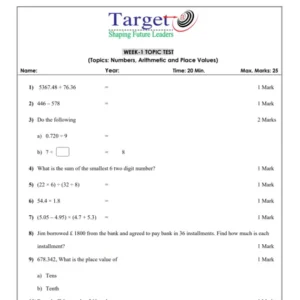 Numbers, Arithmatic and Place Value Worksheets